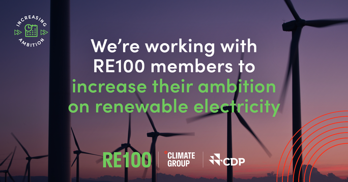 We're working with our members to increase their ambition on renewable electricity 