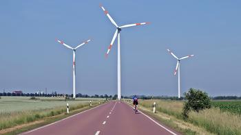 windfarm on road