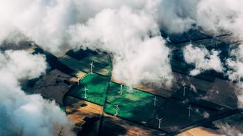 Wind turbines and clouds